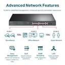 18-Port Gigabit Easy Smart Switch with 16-Port PoE+