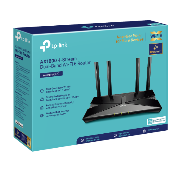 802.11AX Wi-Fi Router Archer AX20